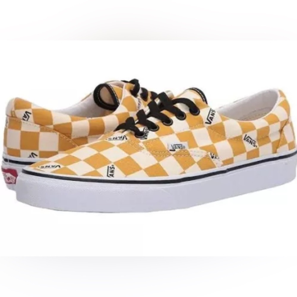 Mens Vans Era Big Check Yolk Yellow - EUC! Unisex - Crosslisted - Picture 2 of 16